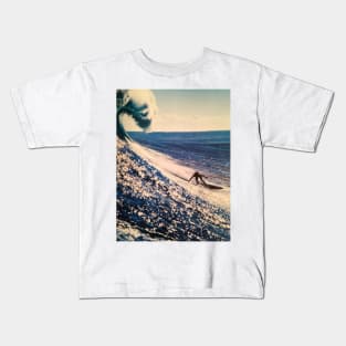 vintage surf poster california Kids T-Shirt